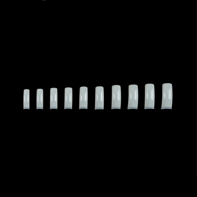 Transparent French Square False Artificial Nail Tips 500 Pcs 10 Sizes