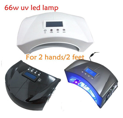 66W High Power CCFL LED Nail UV Lamp , 2 Hands LED Nail Curing Lamp